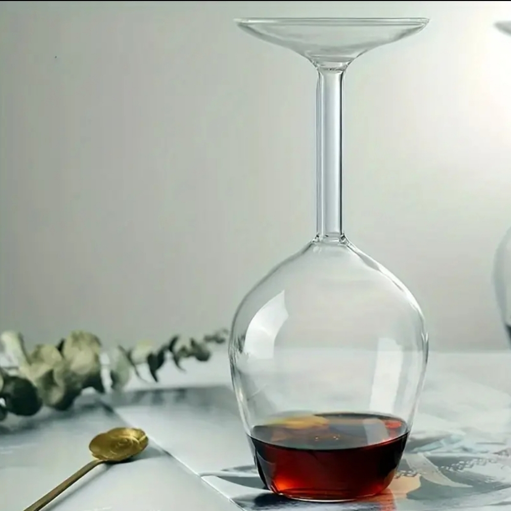 Pair of Upside down Wine glasses